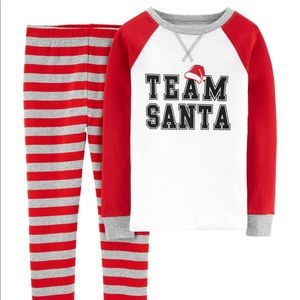2-Piece Team Santa Snug Fit Cotton PJs